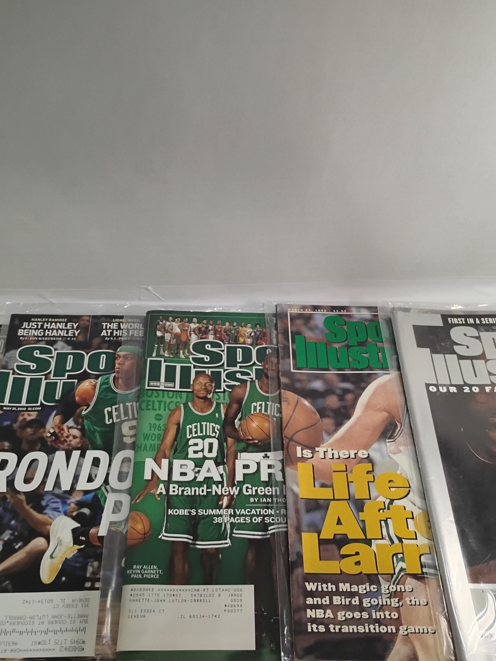 Sports Illustrated Vintage Celtics Covers - Green and Yellow Accents
